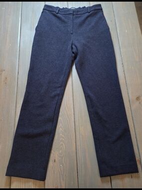 Theory Treeca Pull-On Pants Size 4 Navy Stretch Office Career Slim